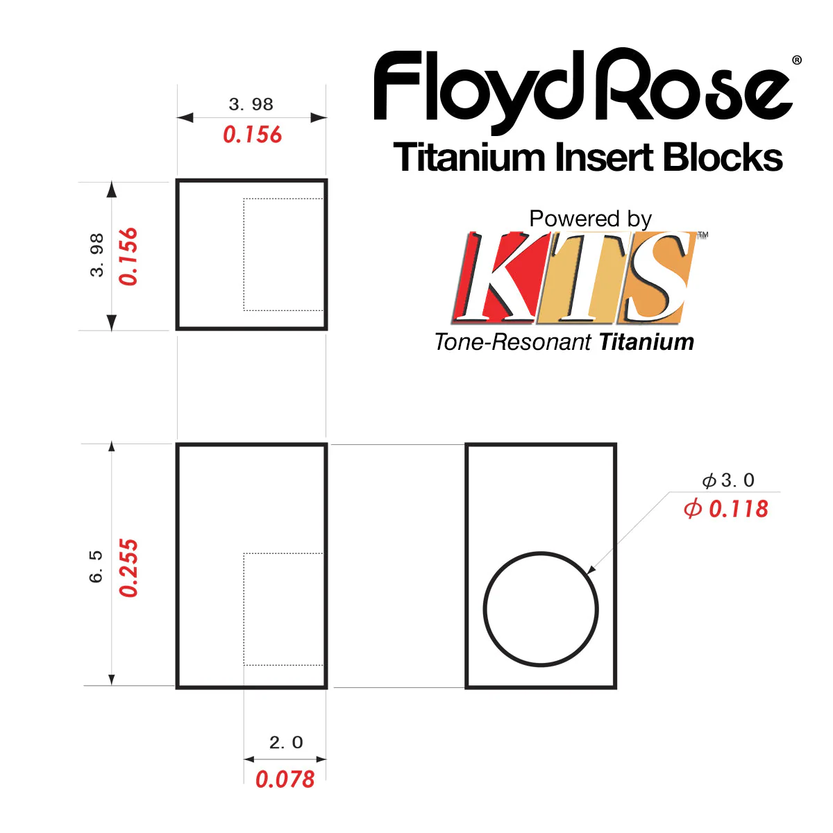 KTS x Floyd Rose Titanium String Lock Insert Blocks - Image 4